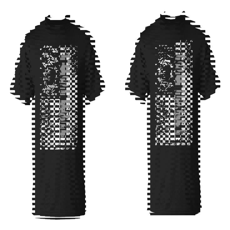 American Flag Football Patriotic Football T-Shirt