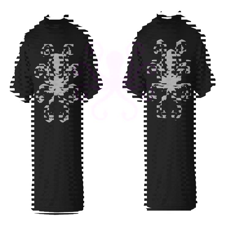 Angry Octopus Middle Finger Novelty Fun Meme Humor T-Shirt