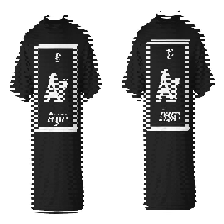 Argon Ar 元素周期表 サイエンスギフト Tシャツ