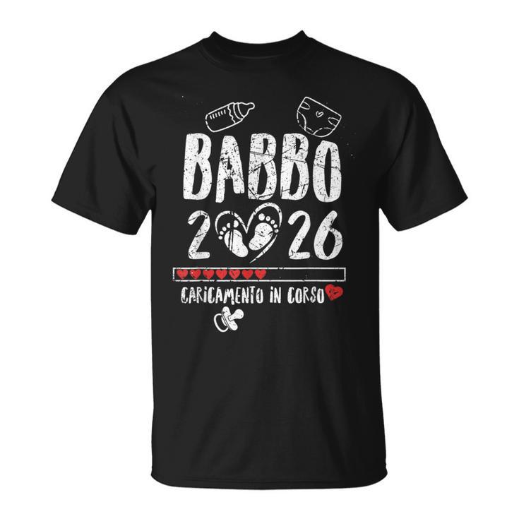 Babbo 2026 Loading Annuncio Gravidanza Uomo Futuro Papà Maglietta