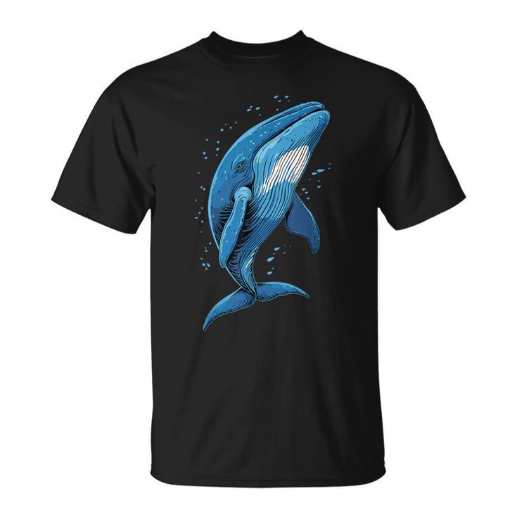 Baleine Bleue Baleines Chant Des Baleines Plongeur Baleine T-Shirt