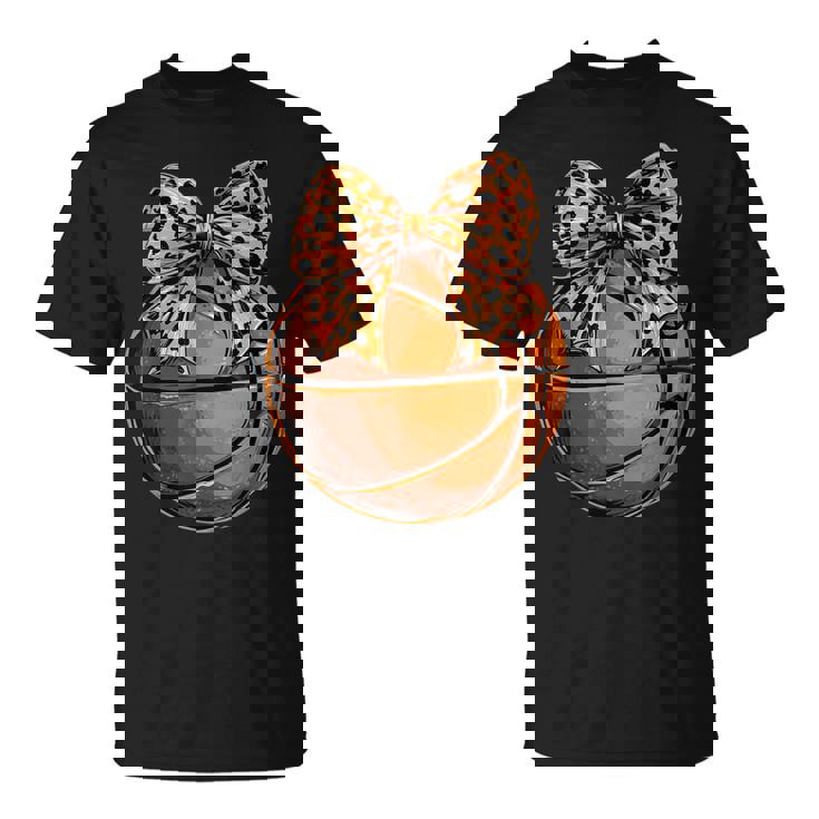 Basketball Coquette Bow Cute Basketball Player T-Shirt