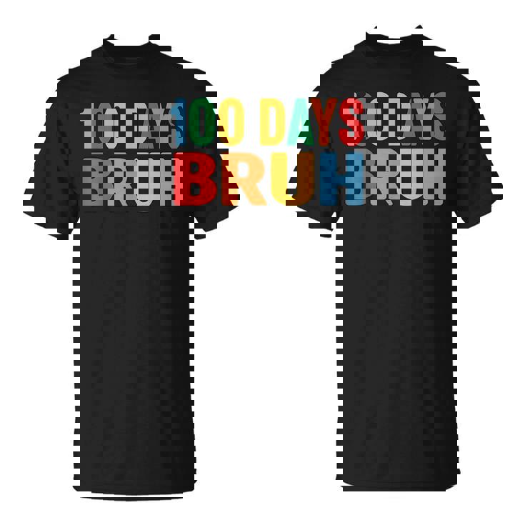 Bruh 100Th Day Ofchool 100 Days Ofchool シャツ キッズ 男の子 Tシャツ