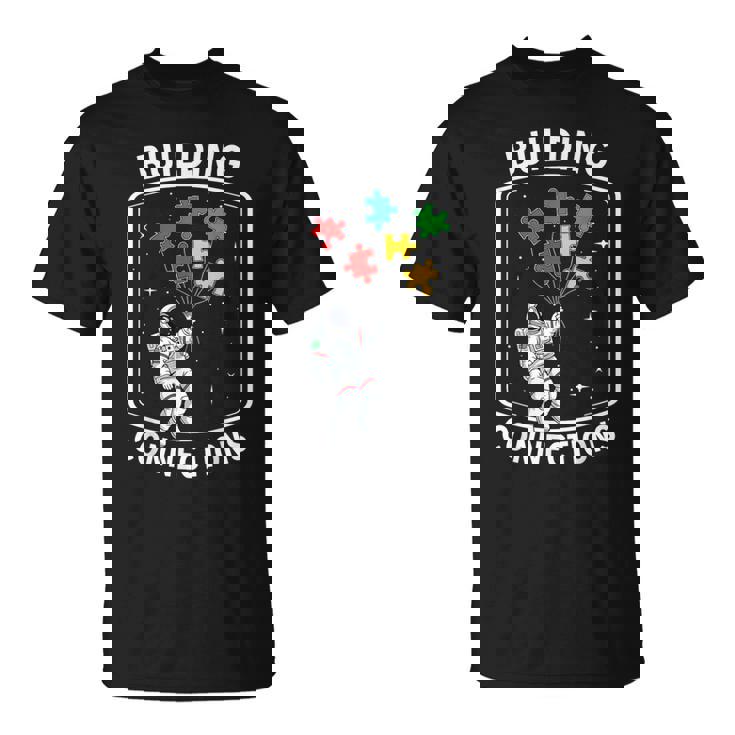 Building Connection Astronaut Autism Tシャツ