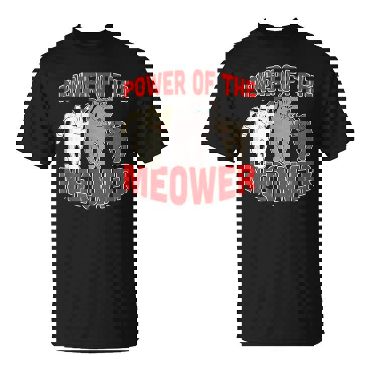 Catuperheros Power Of The Meower Feline Bossestrut Meow Tシャツ