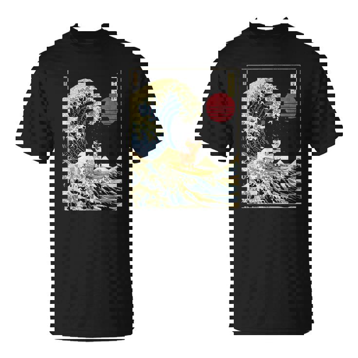 Cerf Kanagawaague Drôleurf Animal T-Shirt