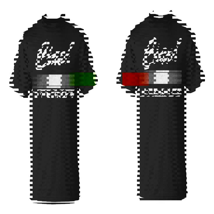 Ciao Italia トリコローレ イタリア国旗 フィレンツェ フィレンツェ イタリア 長袖tシャツ Tシャツ