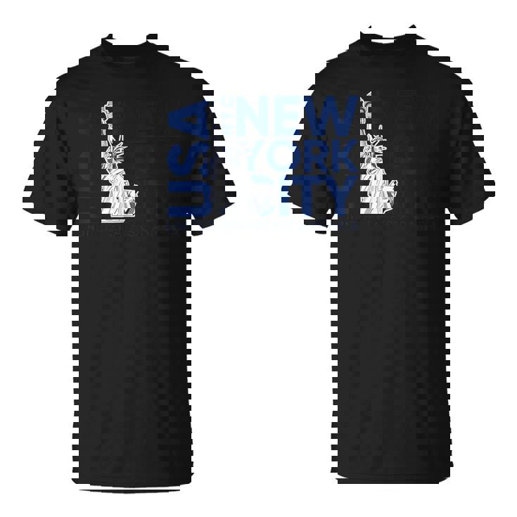 Cool Nyc New York Citytatue Of Liberty With Usa Flag Tシャツ