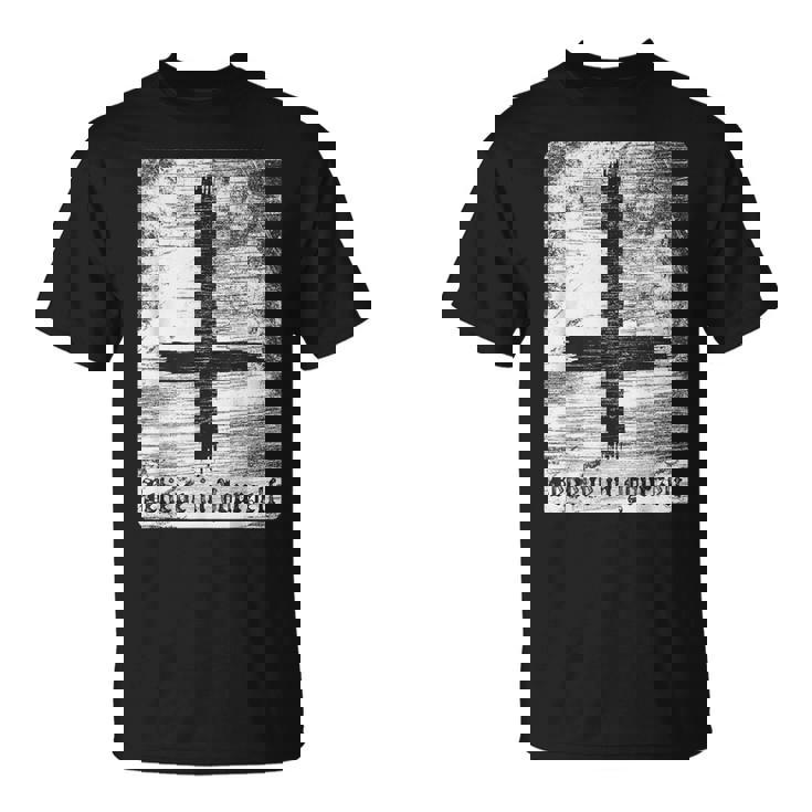 Cruz Invertida Ateo Cree En Ti Mismo Anti Religión Camiseta unisex
