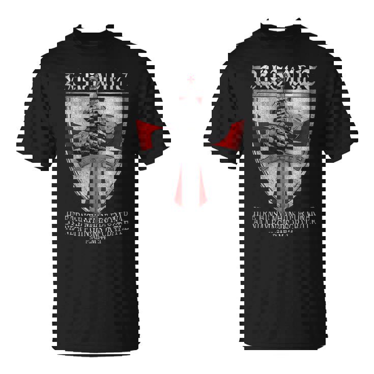 Deusult He Trains My Hands For War Templar Knights Tシャツ