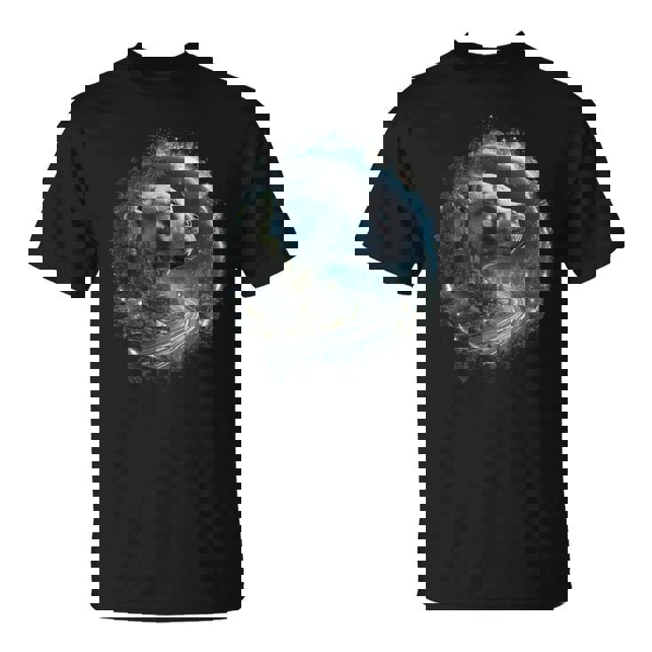 Diseño Artístico Retro De Pitbull Dog Al Atardecer Camiseta unisex