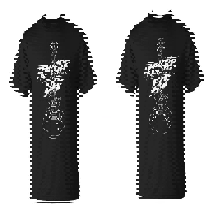Diseño De Guitarra Rockstar Dad Camiseta unisex