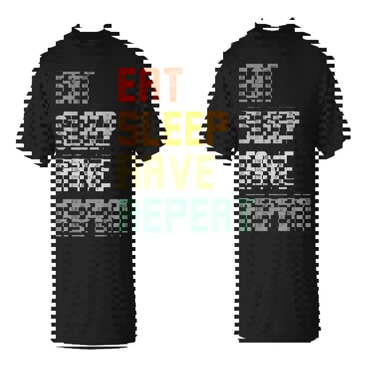 Eatleep Rave Repeat Edm テクノ Tシャツ