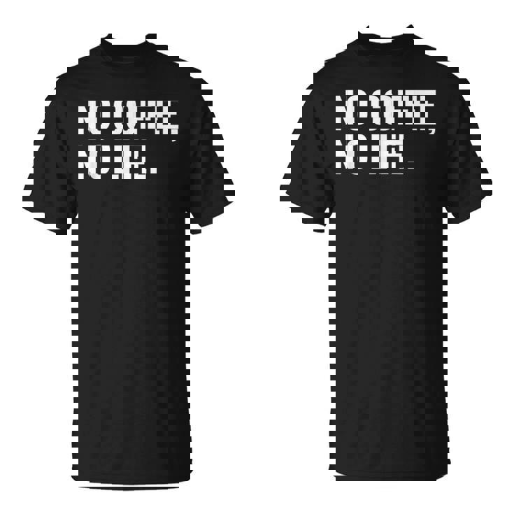 Emergency No Coffee No Life Missing Java 警告サイン Tシャツ