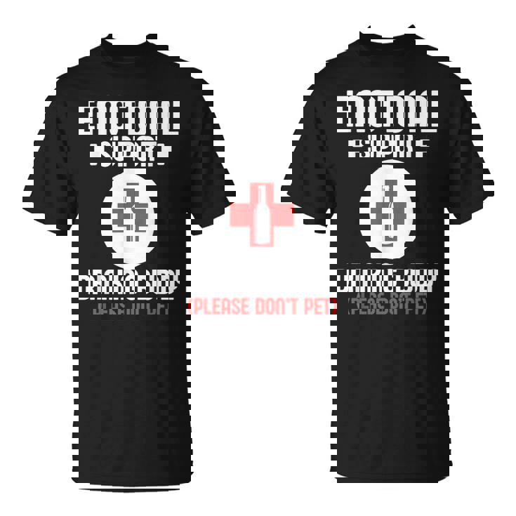 Emotionalupport Drinking Buddy Adultarcastic Humor Tシャツ