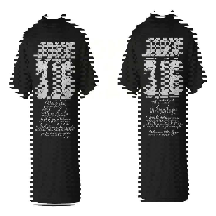 For Godo Loved The World John 316 聖書の言葉 キリスト教 Tシャツ