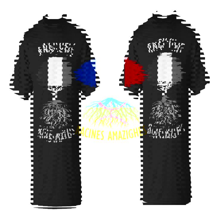 Français Cultivé Racines Algériennes Cadeau Kabyle Flag T-Shirt