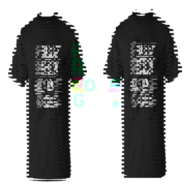 Frog Fully Rely On God 面白いレトロラブハートカエル愛好家 長袖tシャツ Tシャツ