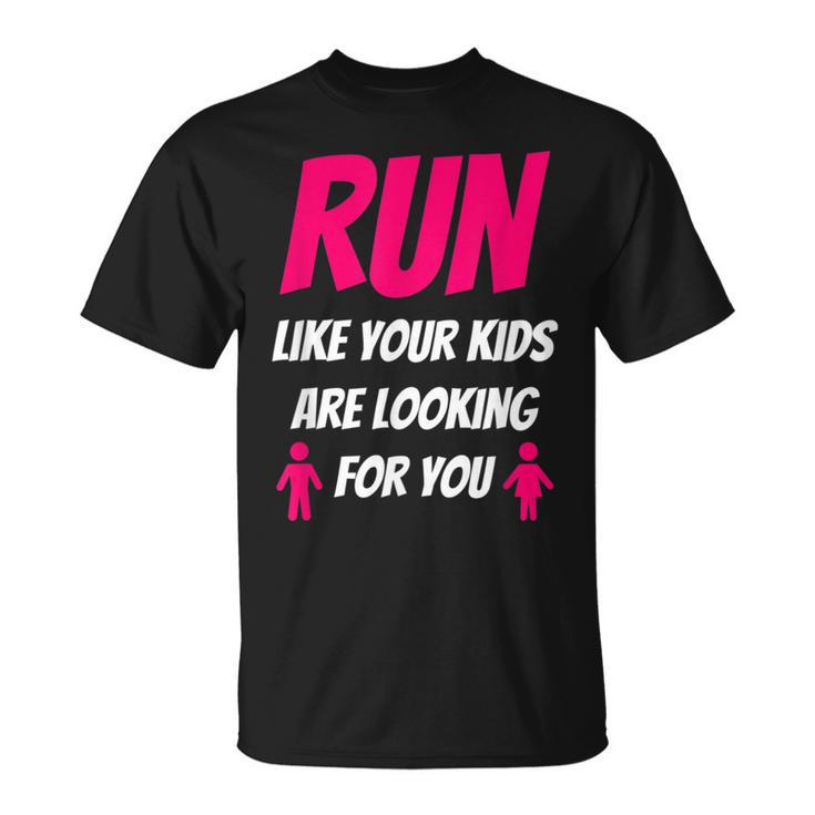 Family New Dad Run Commeios Enfantsous Cherchaient T-Shirt