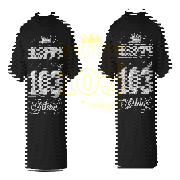 Happy 103Rd Birthday 103歳 女性 男性 誕生日パーティー 長袖tシャツ Tシャツ