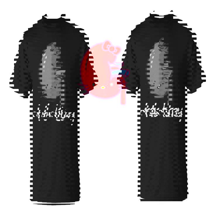 Hello Kidney おもしろ お医者さんへの感謝を示す Tシャツ