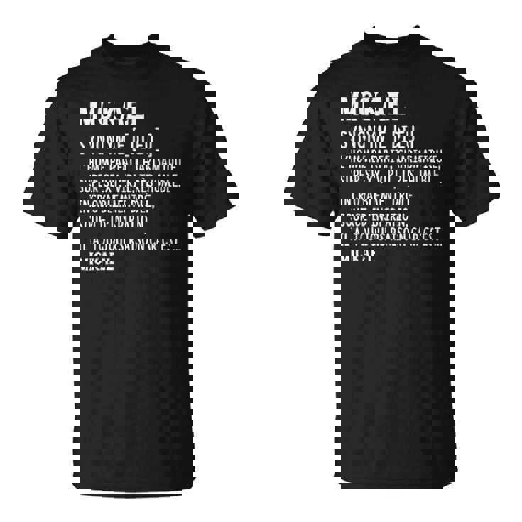 Homme Humour Prénom Personnalisé Mickael Définition T-Shirt