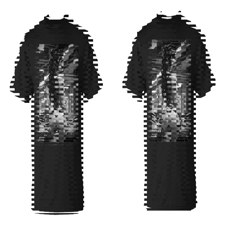 Hot Girl On 男性用 セクシー ブーティー ガール カーショー 1 Bw Tシャツ