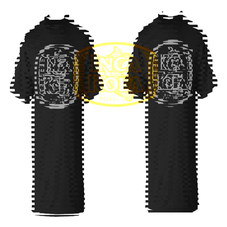 Inca Kola ペルーゴールデンコーラ バブルガムクリーム ソーダ ゴールド Tシャツ