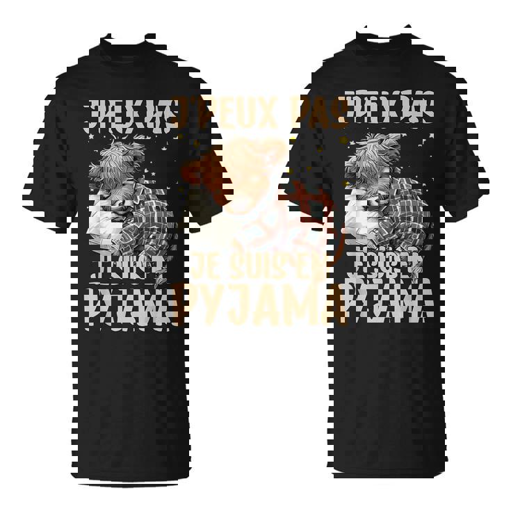 J'peux Pas Jeuis En Pyjamaache Highland Chemise De Nuit T-Shirt