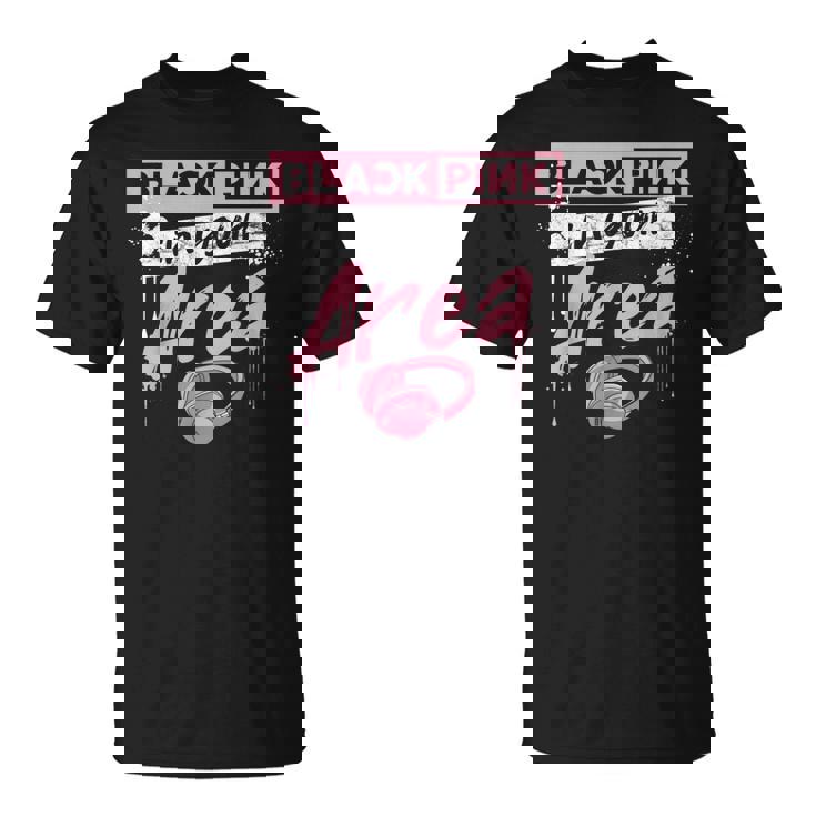 K-Pop 韓国ポップファッション ブラック ピンク 韓国 K-Pop好き向け Tシャツ