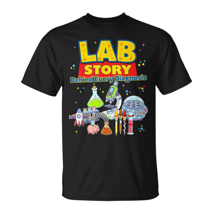 Lab Story Cute Science Laboratory Diagnostic Lab Week 2026 T-Shirt
