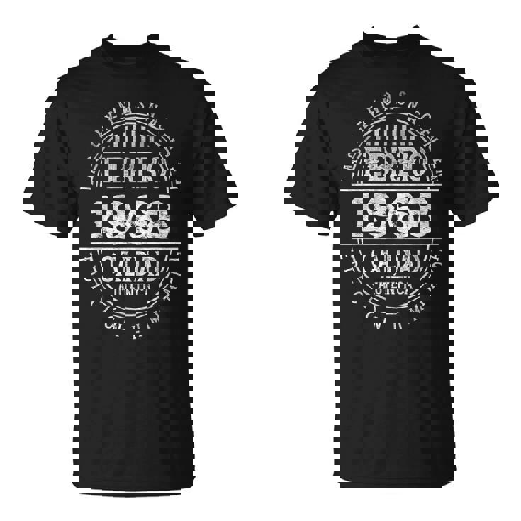 Las Leyendas Nacen En Febrero De 1968 58 Años Cumpleaños Camiseta unisex