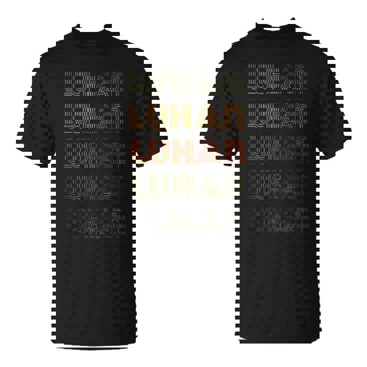 Love Heart Luhan グランジ ビンテージスタイル ブラック Luhan Tシャツ