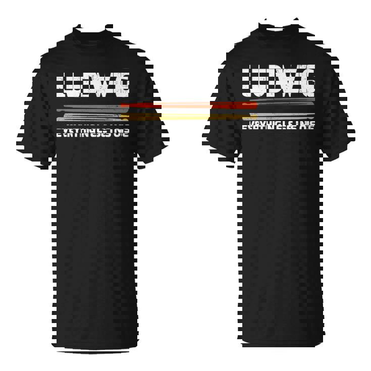 Ludwig Everything Else Is Noise クラシック音楽ドラムスティック 長袖tシャツ Tシャツ