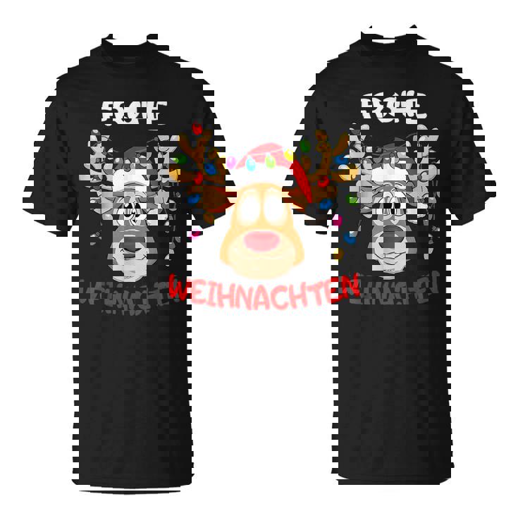 Lustige Rentier Frohe Weihnachten T-Shirt