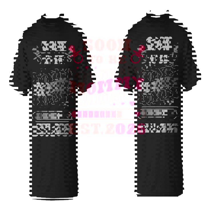 Mamma In Attesa Mamma 2026 Che Carica Annuncio Per Il Bebè Maglietta