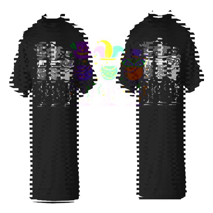 Mardi Gras Glass Fat Tuesday Carnival Party Mom Women T-Shirt Mardi Gras Glass Fat Tuesday Carnival Party Mom Women T-Shirt