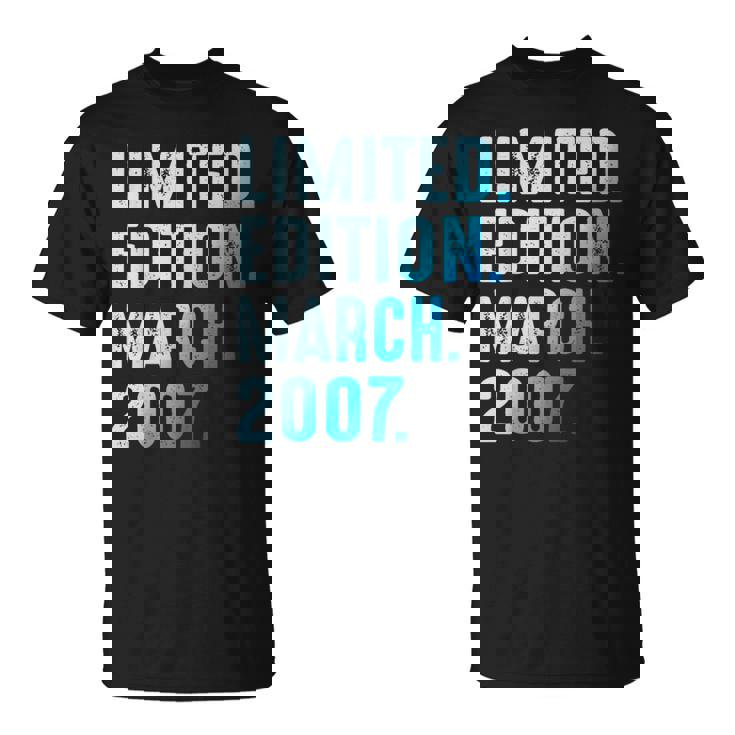 Mars 2007 Année 2007 Anniversaire 2007 Édition Limitée T-Shirt