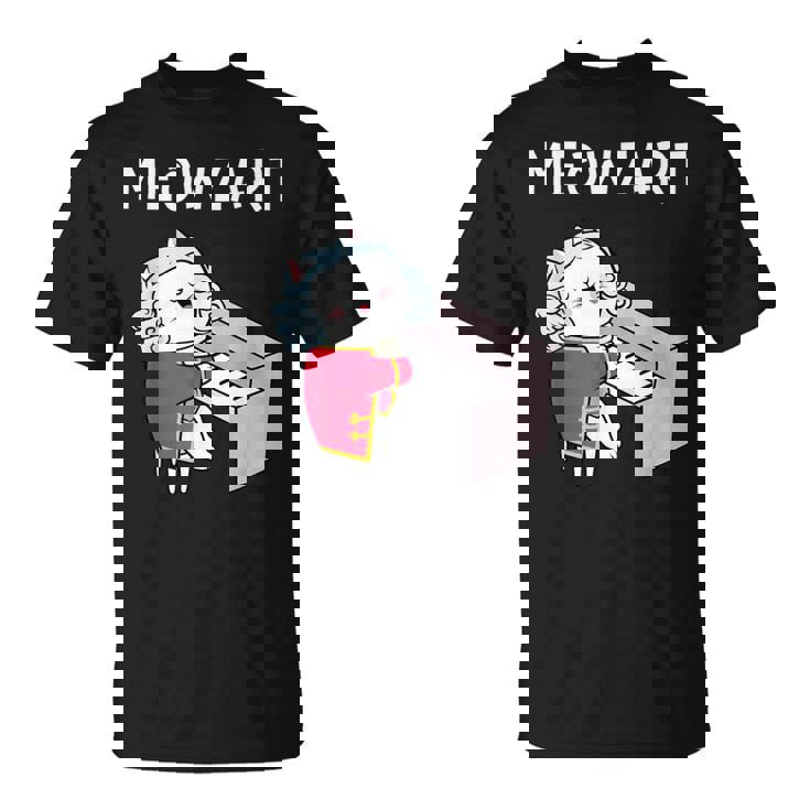Meowzart Pianista Pianista Amante De La Música Clásica Camiseta unisex