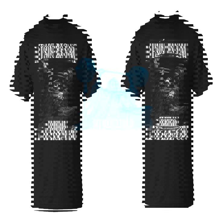 Mi Pasion El Press De Banca Mi Debilidad La De Recepción Camiseta unisex