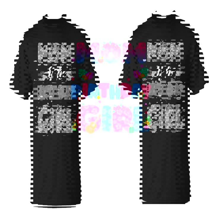 Mom And Dad Of The Birthday Girl Party Decor Family Matching T-Shirt