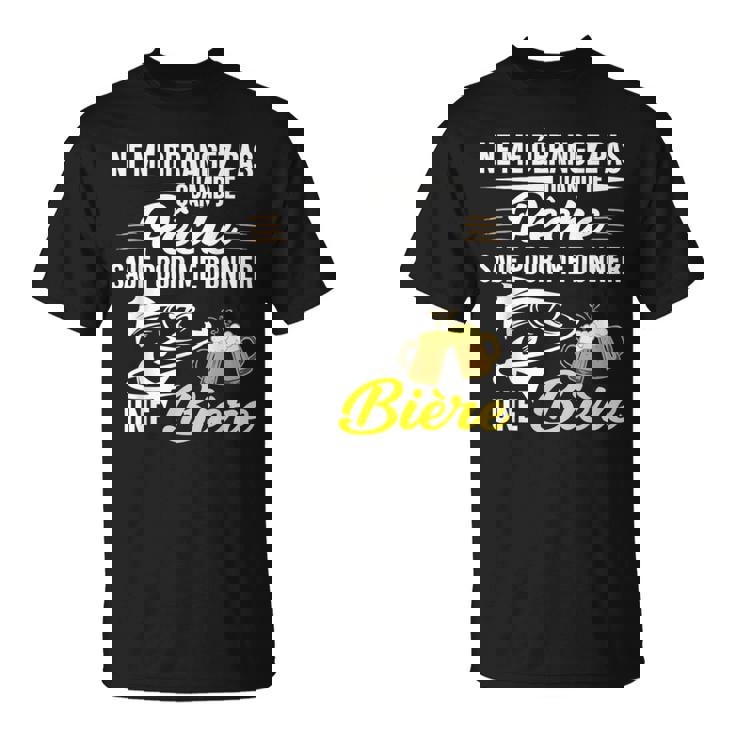 Ne Me Dérangez Je Pêche Me Donner Une Bière Pêcheur T-Shirt