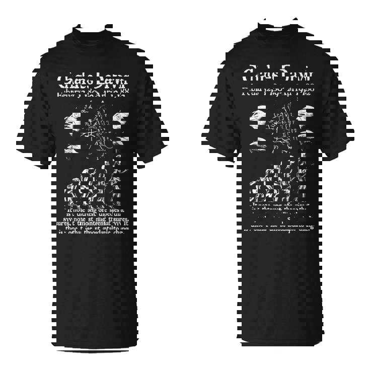 Nerdyintage ダーウィン進化生物学科学教師 Tシャツ