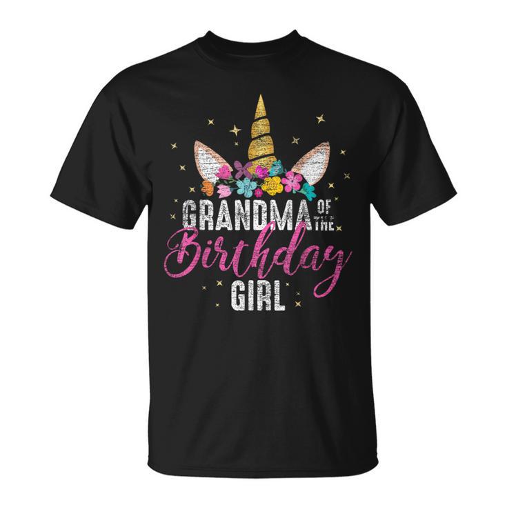 Nonna Della Festeggiata Regalo Di Compleanno Unicorno Maglietta
