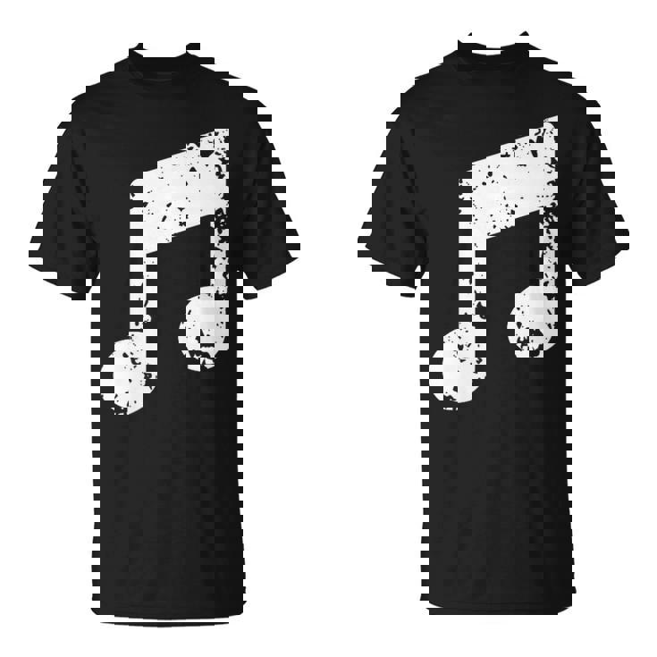 Nota Musical Cuello Camiseta unisex