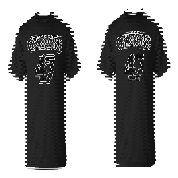 Okinawa 沖縄 47【アイラブ】ユニフォーム風【47都道府県】ジモtティ グッズ お土産 面白い かっこいい Tシャツ