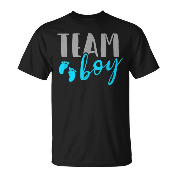 I Prodotti Team Boy Gender Reveal Babyhower Maglietta
