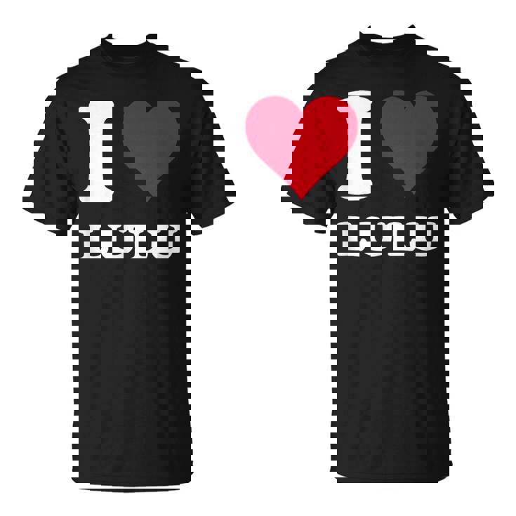 Red Heart I Love Lulu Tシャツ