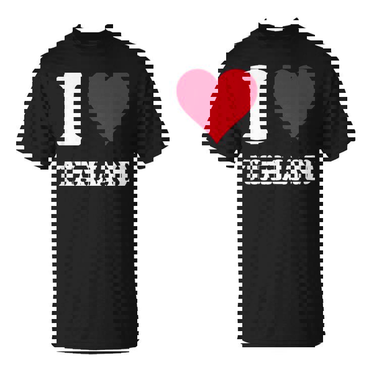 Red Heart I Love Thailand Tシャツ