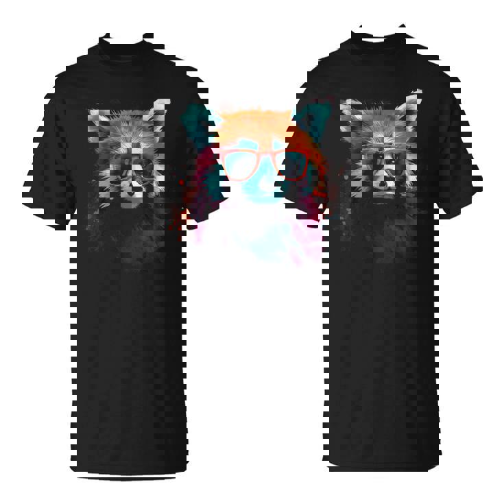 Red Panda サングラスアートワーク Tシャツ